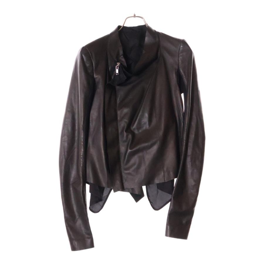 Rick Owens（リック・オウエンス） 20SS レザー ドレープ ジップアップ