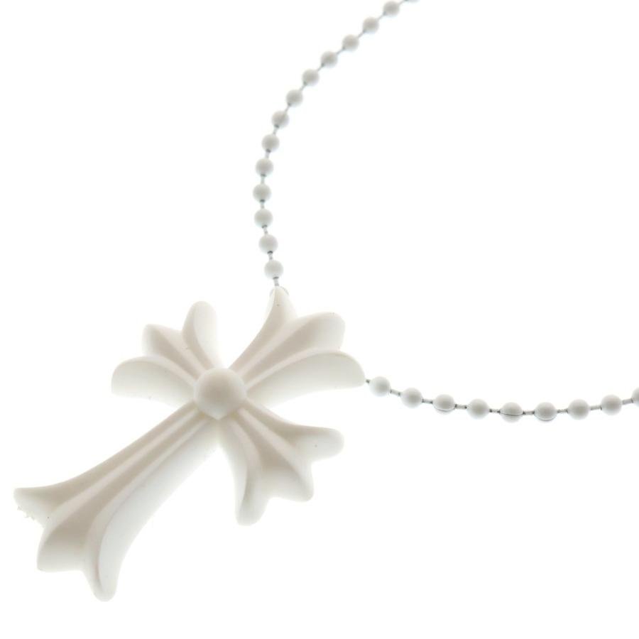 み*読様 クロムハーツ　スモールCHクロス　ラバー　ネックレス　ホワイト クロムハーツスモールCHクロスラバーネックレスホワイト