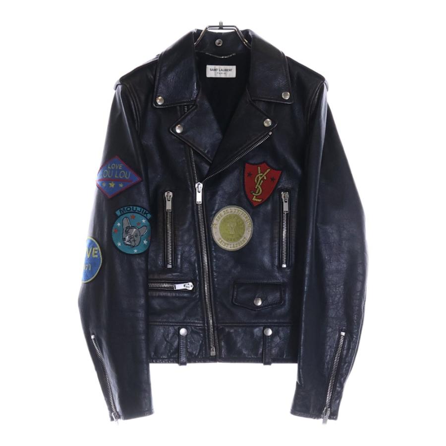 SAINT LAURENT PARIS サンローランパリ ワッペン付き ダメージ加工