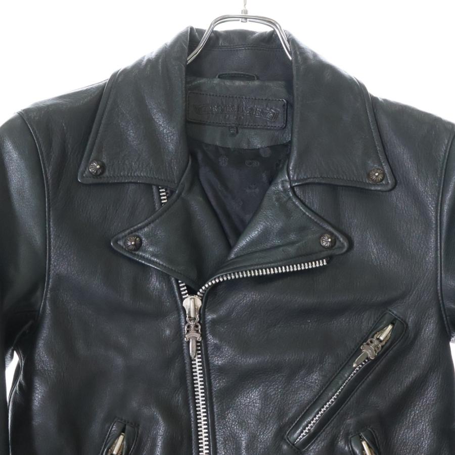 CHROME HEARTS（クロムハーツ） JJ DEAN ダガージップライダースレザー