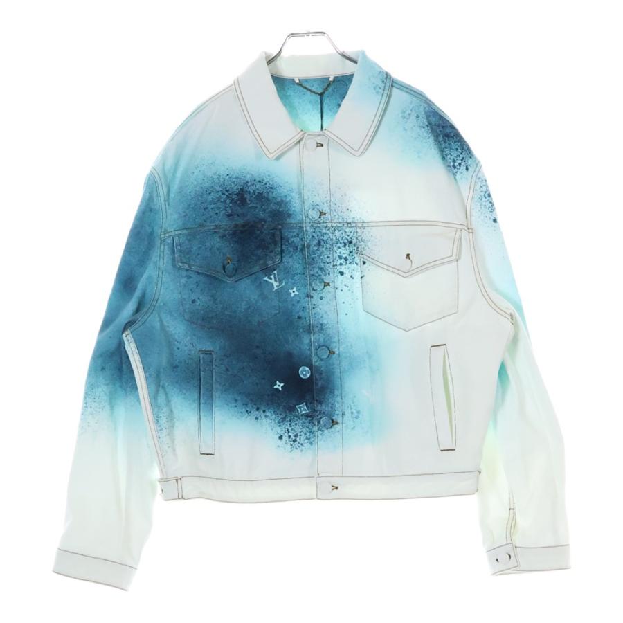 LOUIS VUITTON 23SS スプレーモノグラムデニムジャケット 50 LOUIS VUITTON（ルイ・ヴィトン） 23SS スプレーモノグラムデニム