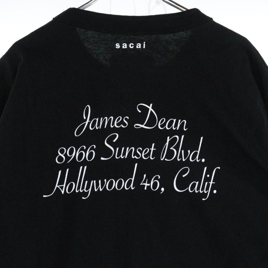 sacai× James Dean バックプリント　ロングT ブラック sacai（サカイ） 25SS James Dean L S T-shirt 長袖プリントカットソー