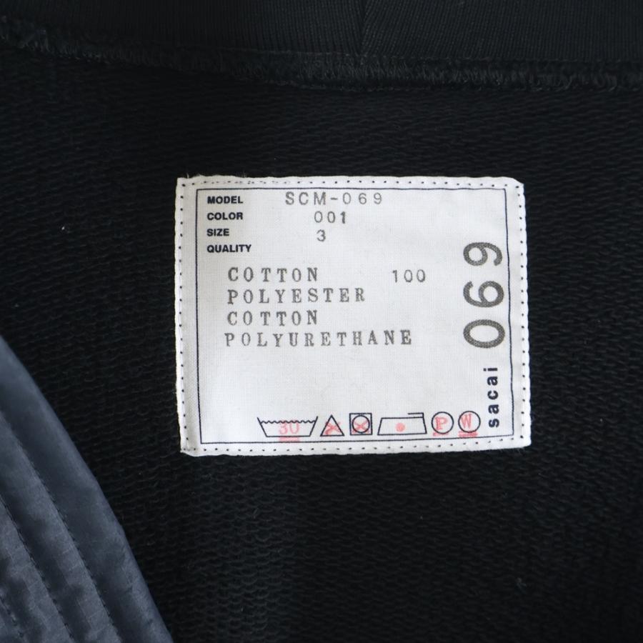 sacai（サカイ） 24SS SWEAT JERSEY HOODIE SCM-069 ダブルジッパー