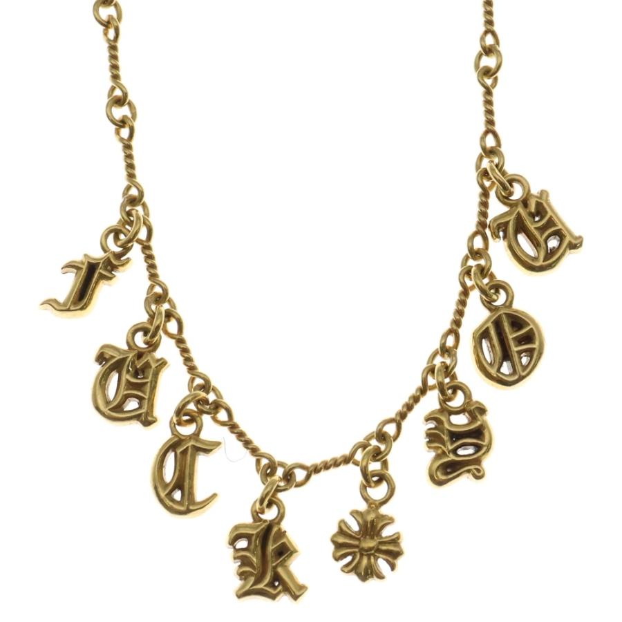 正規品CHROME HEARTS ツインチェーン22Kゴールド ネックレス クロムハーツ（Chrome Hearts）ネックレス チェーン 22Kゴールド