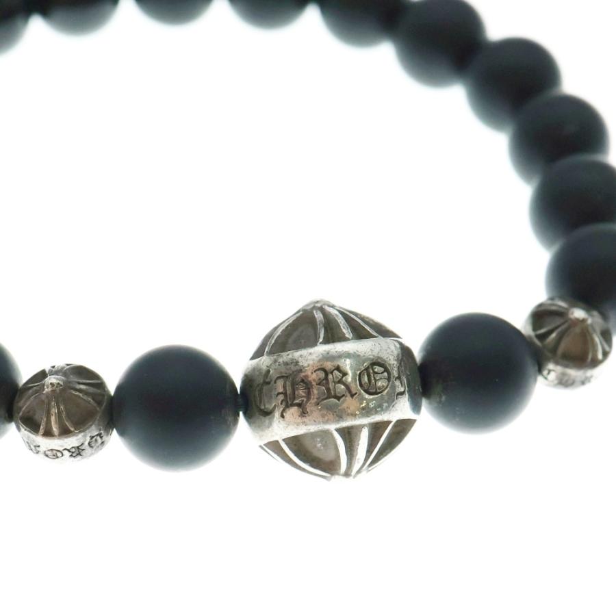 Chrome Hearts 8MM マットオニキス ブレスレット CHROME HEARTS】クロムハーツ ビーズブレスレット 8mm マッドブラック