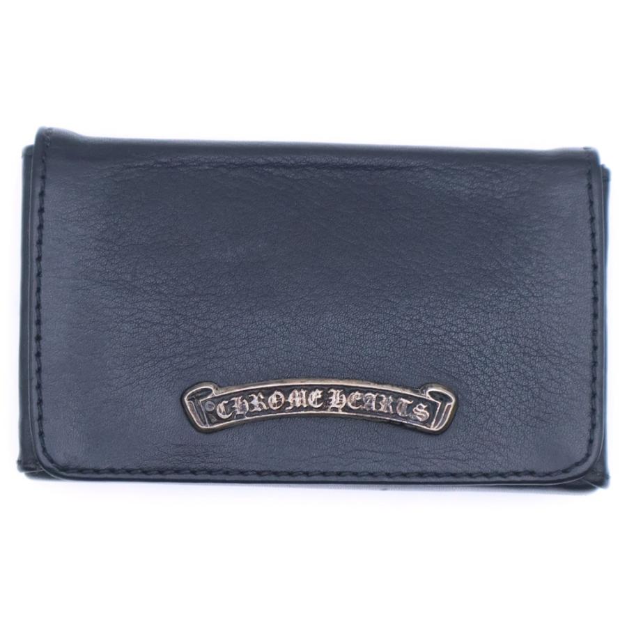 CHROME HEARTS（クロムハーツ） CARD CASE スクロールラベル レザー