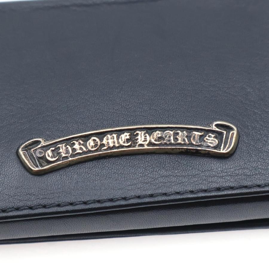 CHROME HEARTS（クロムハーツ） CARD CASE スクロールラベル レザー