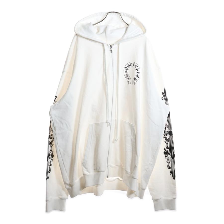 CHROME HEARTS（クロムハーツ） SWTSHRT HD ZIP バックホースシュー 袖