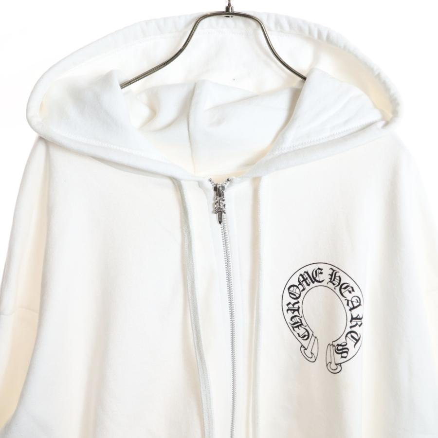 CHROME HEARTS（クロムハーツ） SWTSHRT HD ZIP バックホースシュー 袖