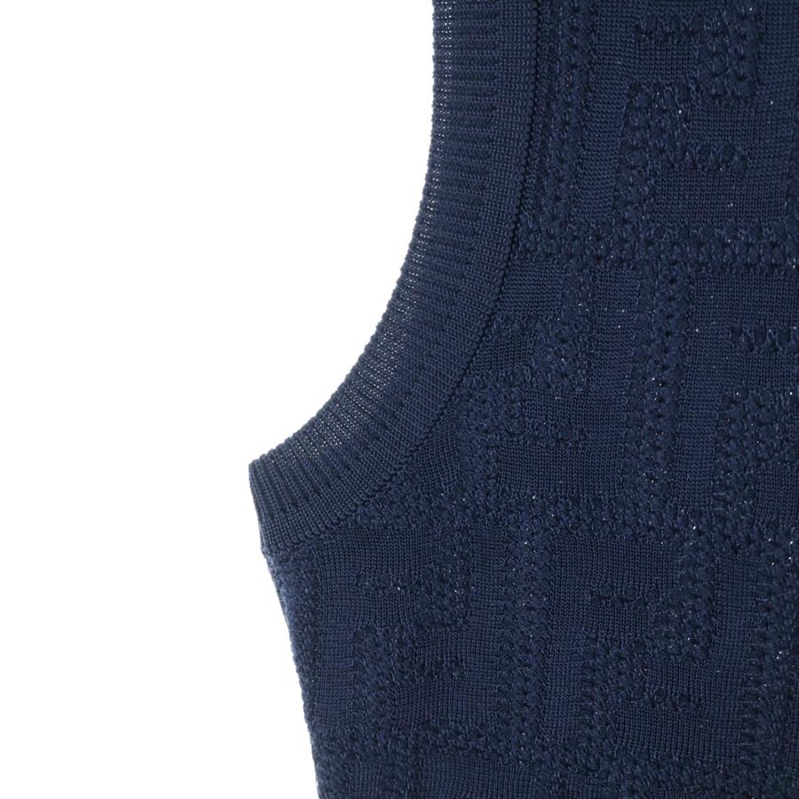 FENDI（フェンディ） FFロゴ ズッカ柄 ニット ノースリーブワンピース