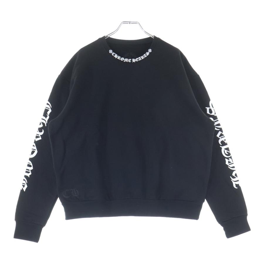 新品未使用品本物★Chrome Heartsクロムハーツ　プルオーバースウェット CHROME HEARTS（クロムハーツ） SWTSHRT PLVR ネックロゴ クルーネック