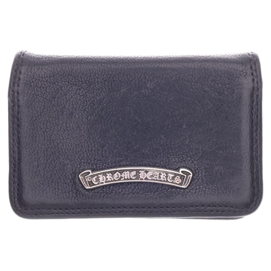 【極美品】クロムハーツ グロメット付きレザーカードケース 名刺入れ CHROME HEARTS（クロムハーツ） CARD CASE グロメット付きレザーカード