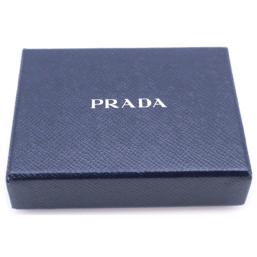 【美品】PRADA　サフィアーノレザー　キーホルダー　　レザー ネイビー PRADA（プラダ） サフィアーノ レザー キーケース キーリング ネイビー