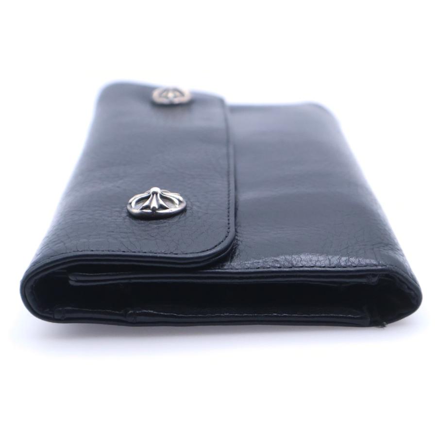 CHROME HEARTS クロムハーツWAVEウェーブ レザーウォレット 財布 CHROME HEARTS（クロムハーツ） WAVE ウェーブ レザーウォレット 財布