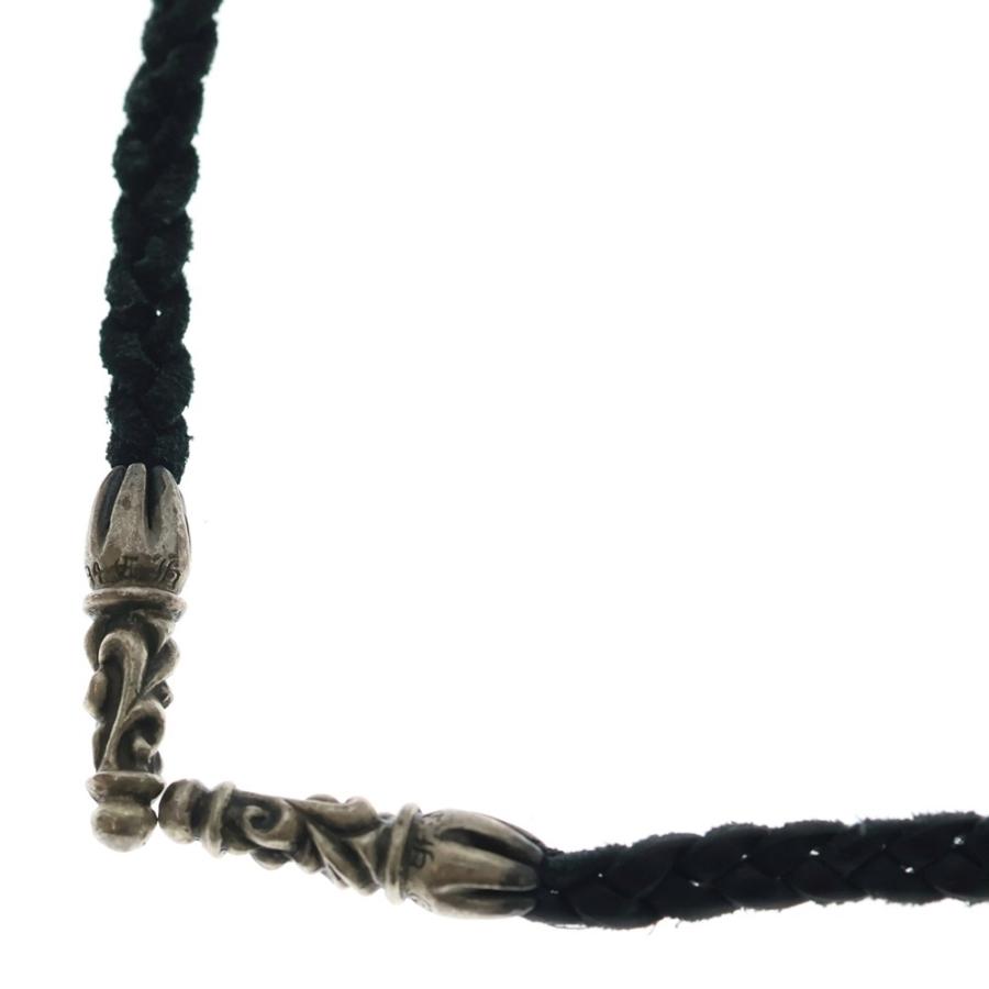 クロムハーツ CHROME HEARTS スクロール レザーブレード ネックレス CHROME HEARTS（クロムハーツ） LEATHER BRAID スクロールレザー