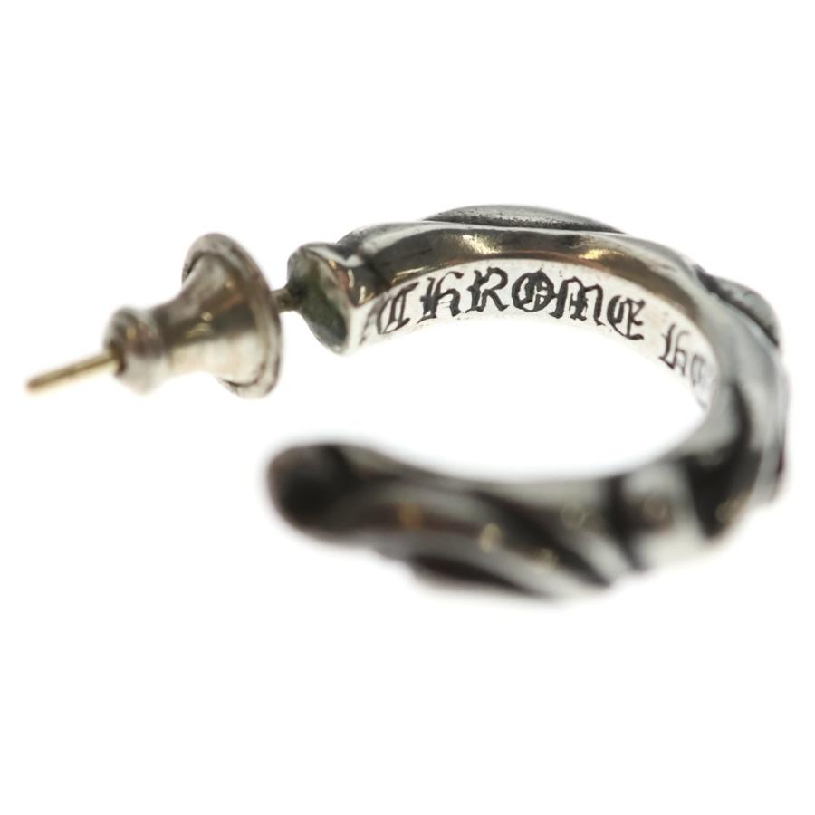 CHROME HEARTS クロムハーツ HOOP SCROOL 1 スクロールフープ シルバーピアス_4