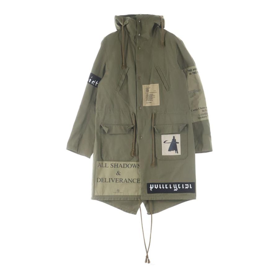 RAF SIMONS (ラフシモンズ) 05AW POLTERGEIST期 ARCHIVE ポルターガイスト期 パッチワーク モッズコートアウター ブラック アーカイブ RAF SIMONS（ラフ シモンズ） 05AW ARCHIVE POLTERGEIST ポルター