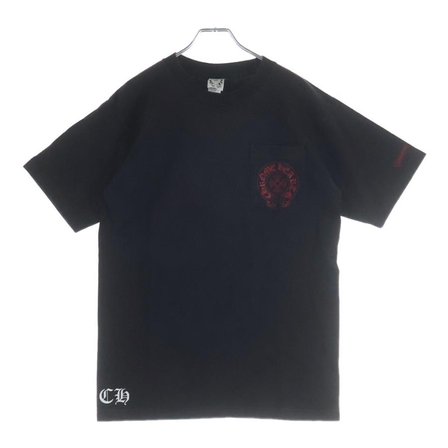 オールド　クロムハーツ　バックセメタリークロス ホースシュー　半袖　tシャツ CHROME HEARTS（クロムハーツ） OLD OLD バックホースシュー 胸