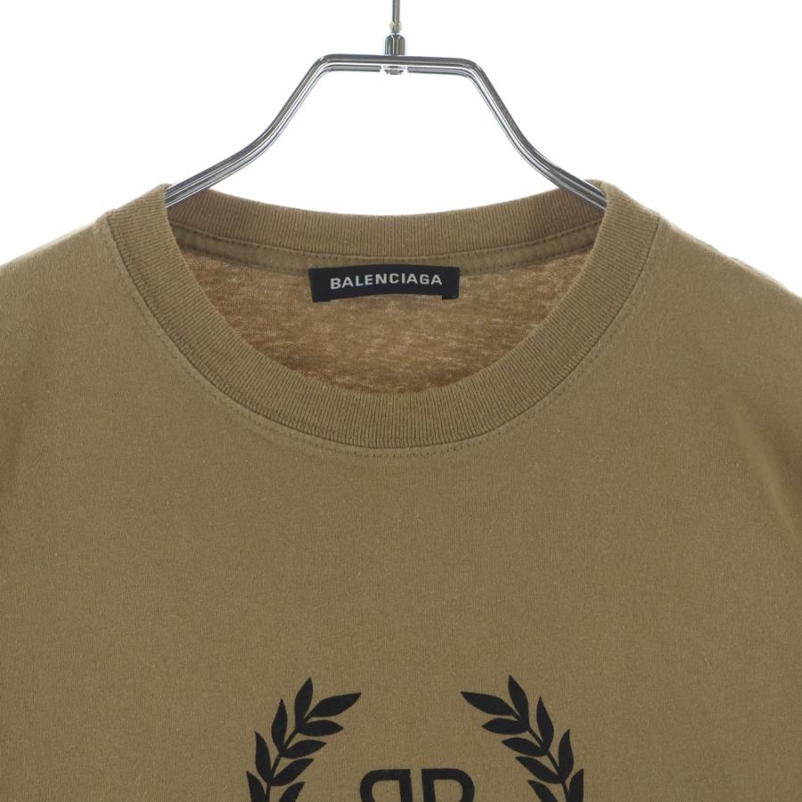BALENCIAGA（バレンシアガ） BBロゴプリント半袖Tシャツ ベージュ