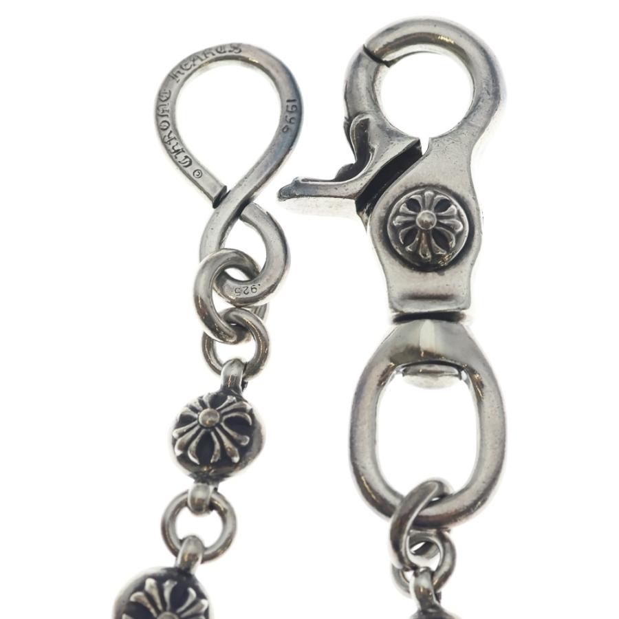 CHROME HEARTS クロムハーツ 2BALL LONG-S/1クリップロング#2クロスボール ウォレットチェーン シルバー BCA386 CHROME HEARTS（クロムハーツ） 2BALL LONG-S/1クリップロング#2クロス