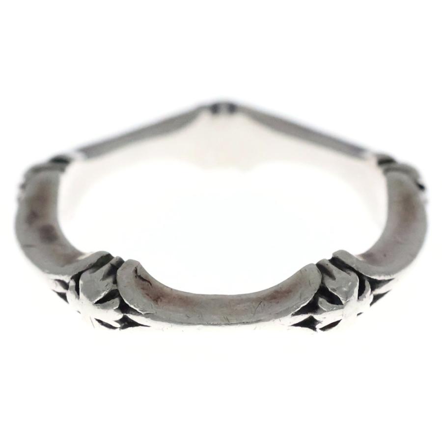 クロムハーツ　シルバー バングル リング セット　レディース CHROME HEARTS（クロムハーツ） PLUS AND BONE RING プラスアンド