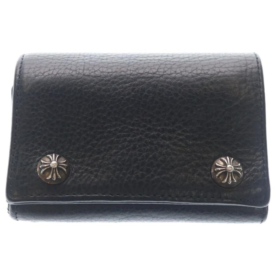 CHROME HEARTS（クロムハーツ） 3FOLD 3フォールド クロスボタンレザー