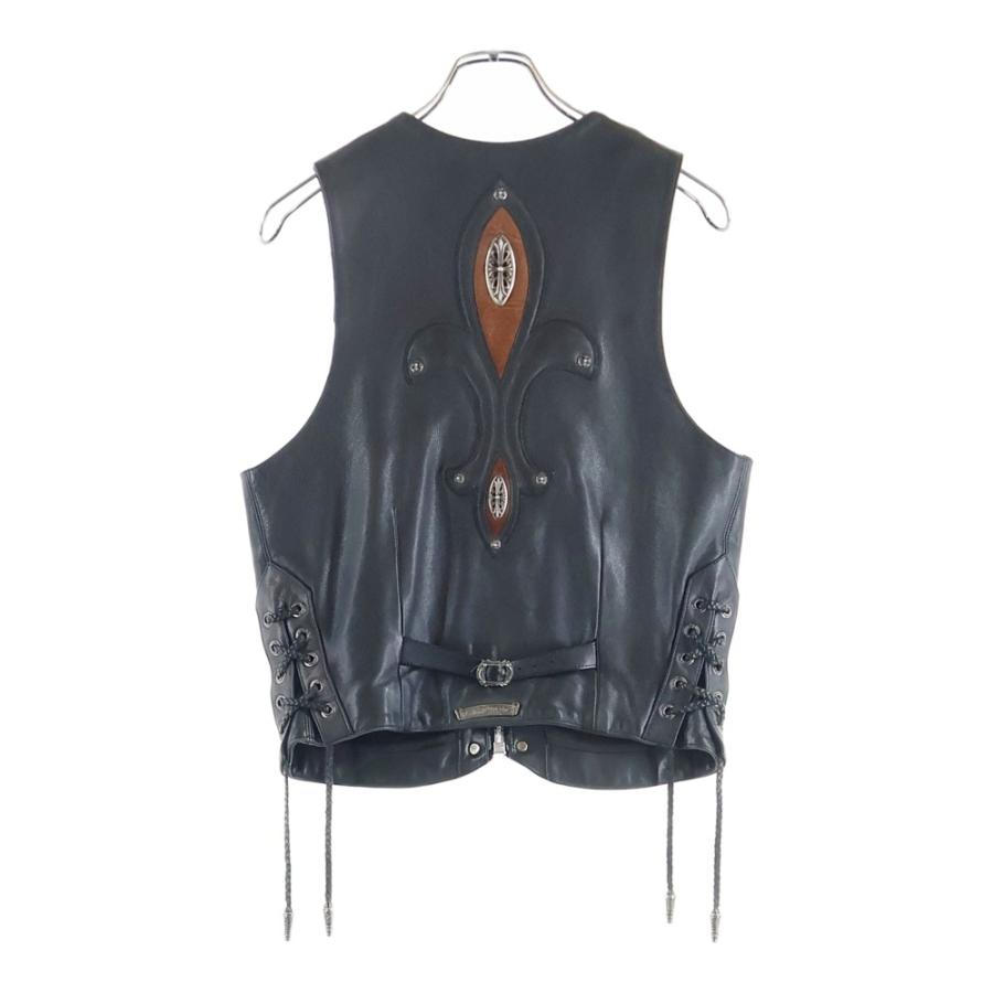CHROME HEARTS（クロムハーツ） 6BTN ZIP FRNT CH FLEUR VEST バックCH