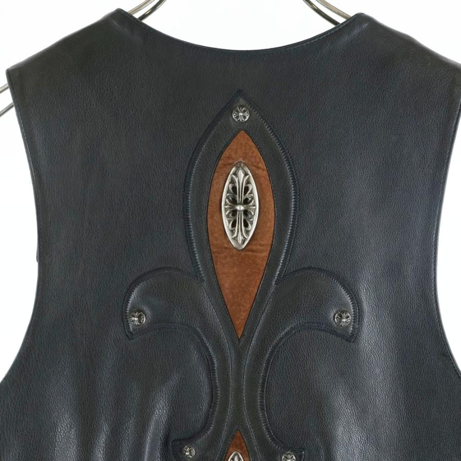 CHROME HEARTS（クロムハーツ） 6BTN ZIP FRNT CH FLEUR VEST バックCH