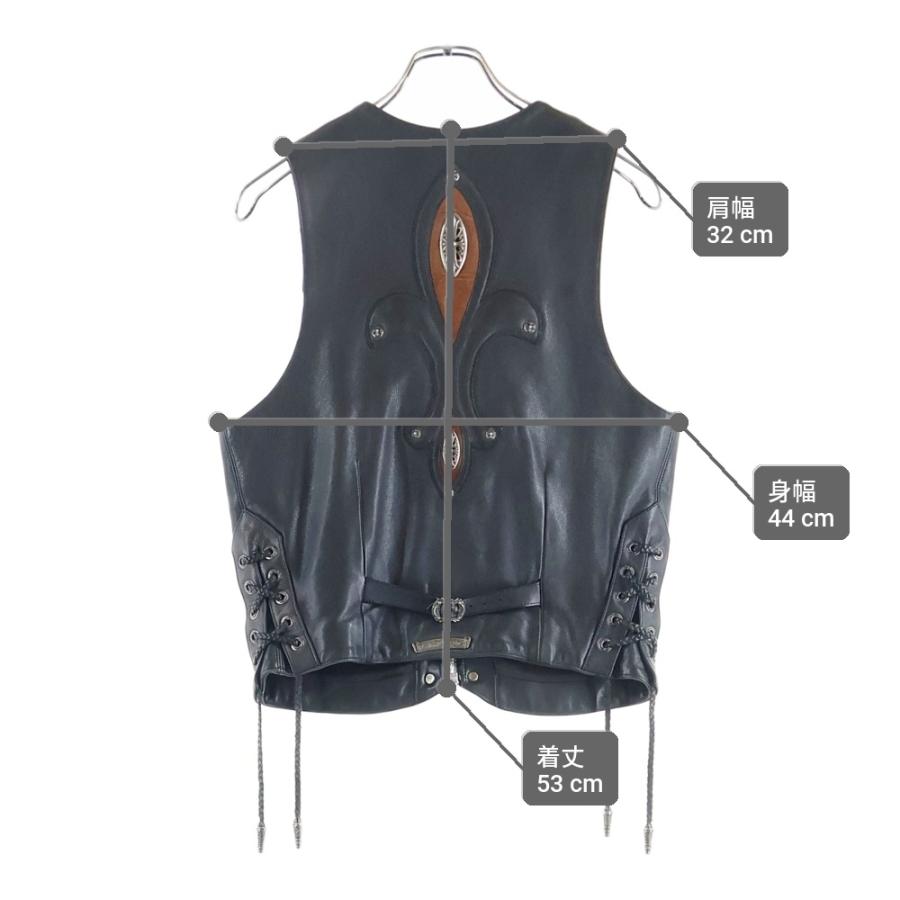CHROME HEARTS（クロムハーツ） 6BTN ZIP FRNT CH FLEUR VEST バックCH