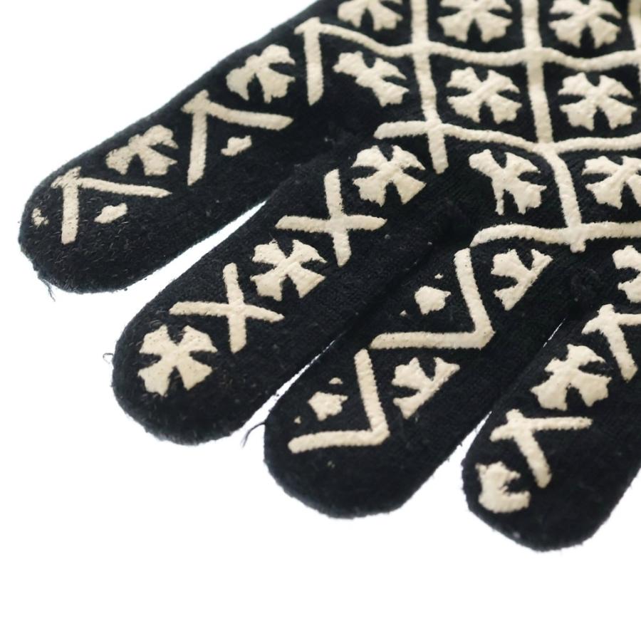新品 CHROME HEARTS クロムハーツ グローブ ロゴ 手袋 ブラック CHROME HEARTS（クロムハーツ） GLOVE ロゴプリント グローブ 手袋