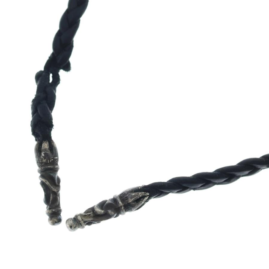 クロムハーツ CHROME HEARTS スクロール レザーブレード ネックレス CHROME HEARTS（クロムハーツ） LEATHER BRAID スクロールレザー