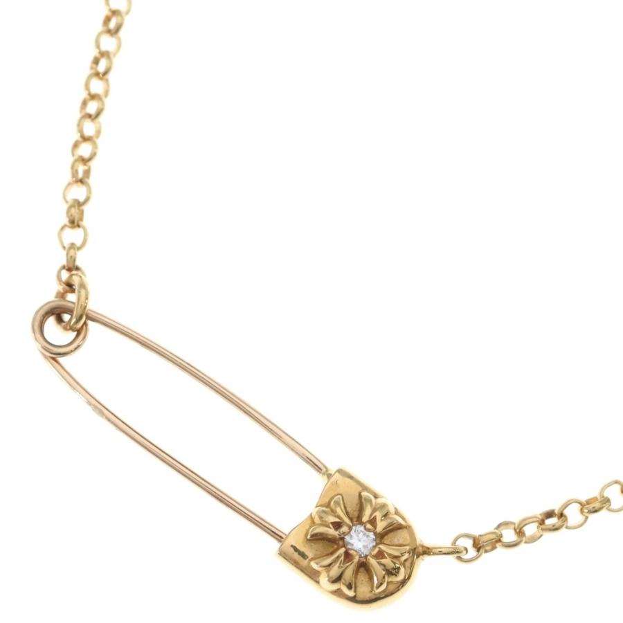 クロムハーツ 22k セーフティピン パヴェダイヤ 安全ピン ペンダント CHROME HEARTS（クロムハーツ） 22K SAFETY PIN NECKLACE 1DIA