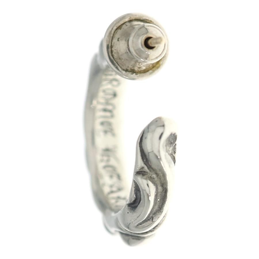 【美品】クロムハーツスクロールフープピアス(片耳用) CHROME HEARTS（クロムハーツ） HOOP SCROOL スクロール フープピアス