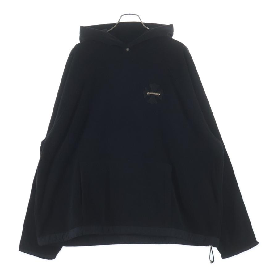 CHROME HEARTS クロムハーツ GRP Y NOT DETENTION CHパッチ プルオーバーフリースパーカー ブラック CHROME HEARTS（クロムハーツ） GRP Y NOT DETENTION CHパッチ付きプル