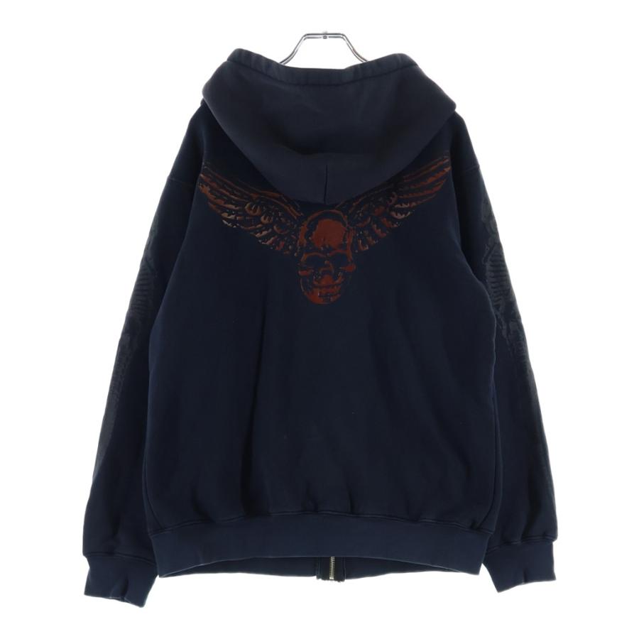 CHROME HEARTS クロムハーツ FOTI MAHALIA OLD オールド 裏地サーマル フォティ マハリア プリント ダガージップ ジップアップパーカー ブラック CHROME HEARTS（クロムハーツ） FOTI MAHALIA OLD オールド 裏地