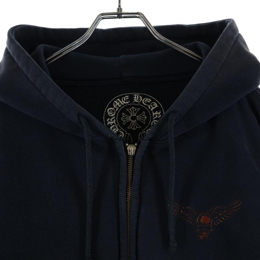 CHROME HEARTS クロムハーツ FOTI MAHALIA OLD オールド 裏地サーマル フォティ マハリア プリント ダガージップ ジップアップパーカー ブラック CHROME HEARTS（クロムハーツ） FOTI MAHALIA OLD オールド 裏地
