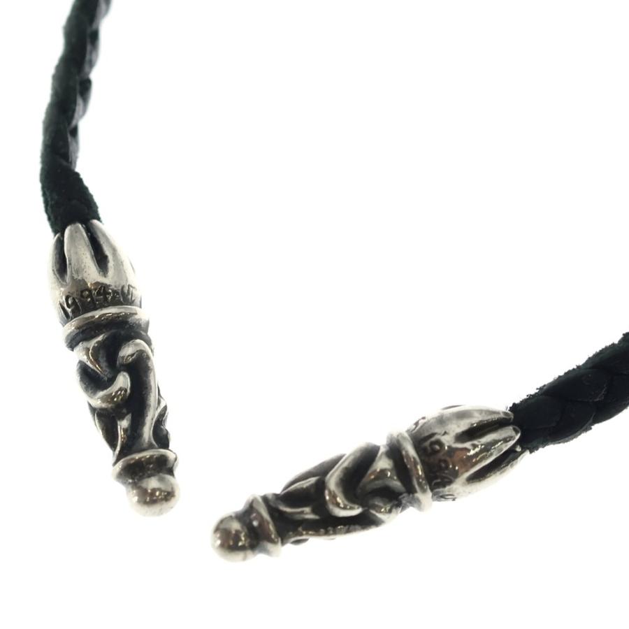 クロムハーツ CHROME HEARTS スクロール レザーブレード ネックレス CHROME HEARTS（クロムハーツ） LEATHER BRAID スクロールレザー
