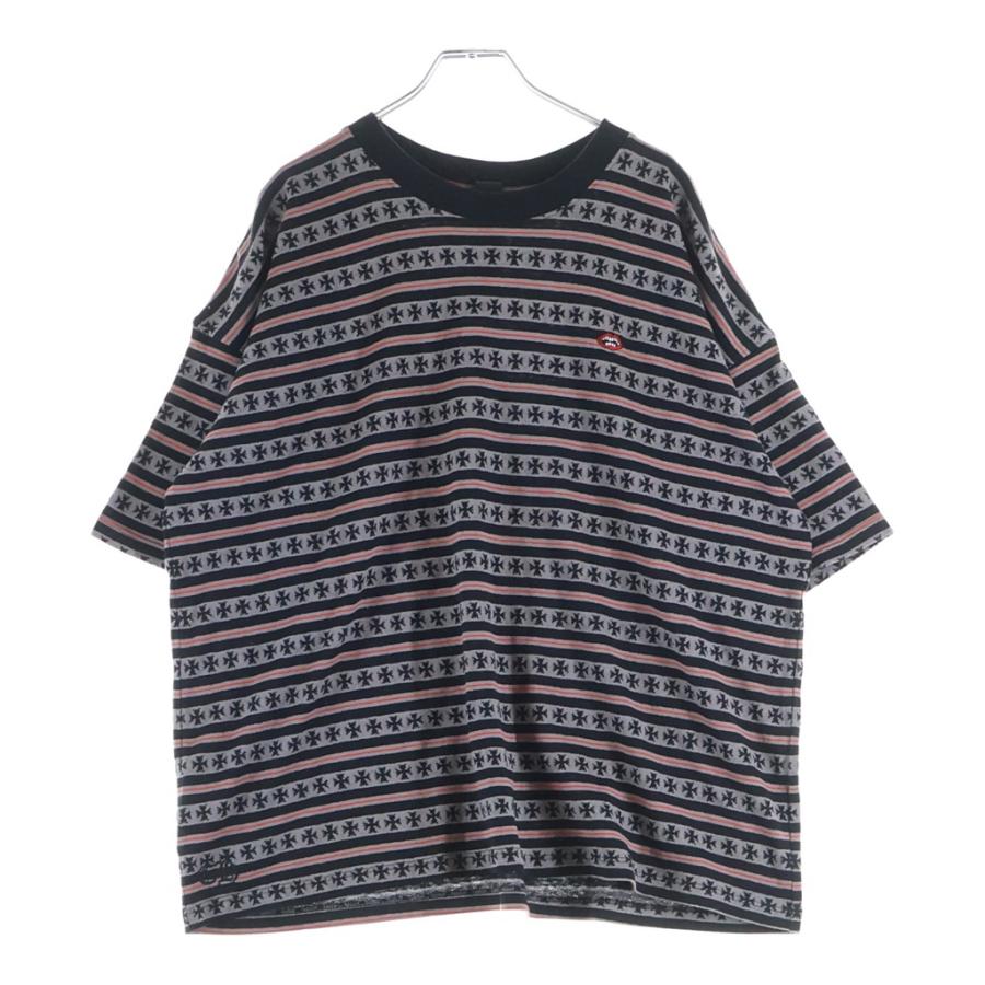 希少✨クロムハーツ × マッティボーイ コラボ ポロシャツ 総柄 クロス CHROME HEARTS（クロムハーツ） Y NOT MATTY BOY STRIPE CH PLUS TEE