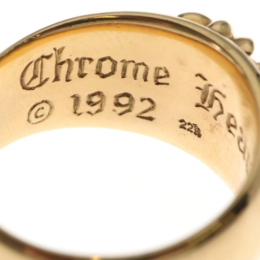CHROME HEARTS クロムハーツ 22K FLRL CRS P D 22Kフローラルクロス PAVEダイヤ ゴールドリング CHROME HEARTS（クロムハーツ） 22K FLRL CRS P D 22Kフローラルクロス