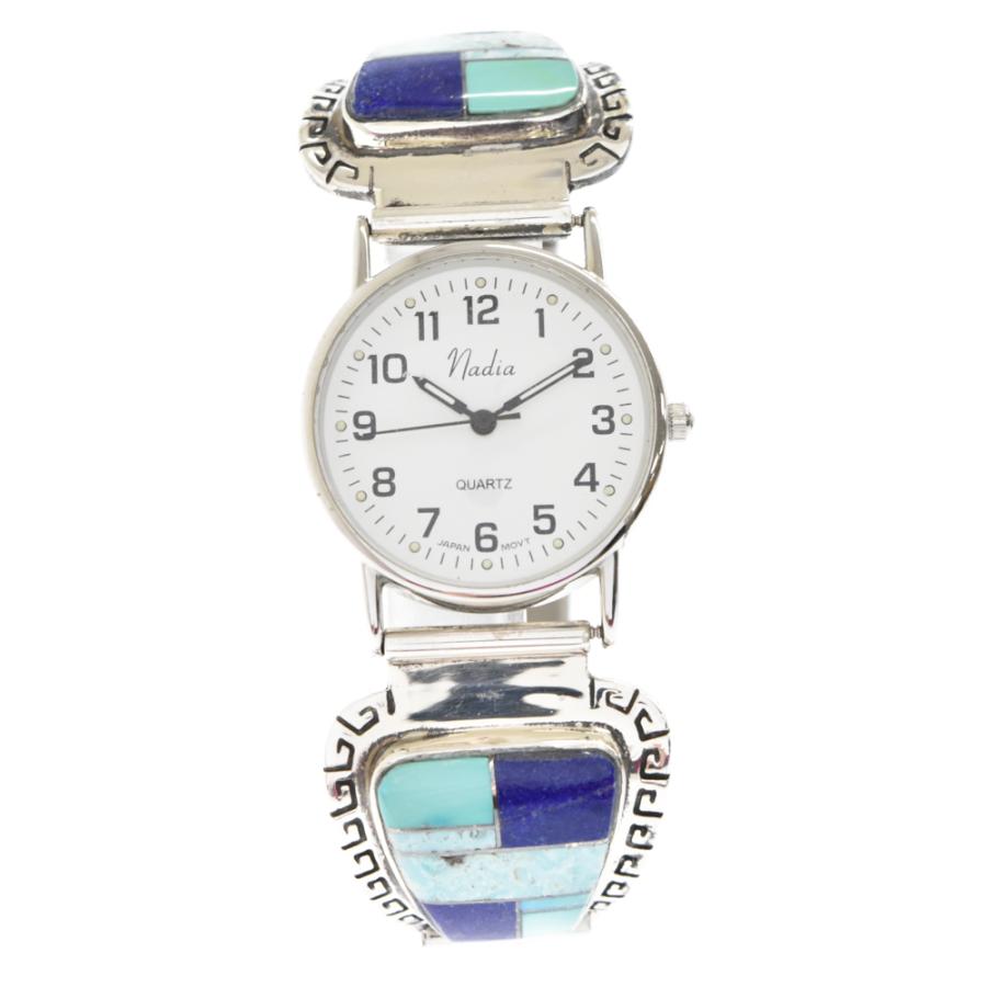 インディアンジュエリー Charley インレイ ターコイズ ウォッチ 腕時計  