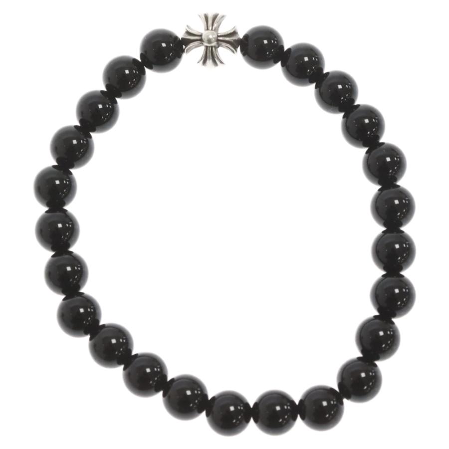 CHROME HEARTS クロムハーツ 10mm BEAD CHプラス 10mmビーズブレスレット ブラック/シルバー｜shopbring｜06