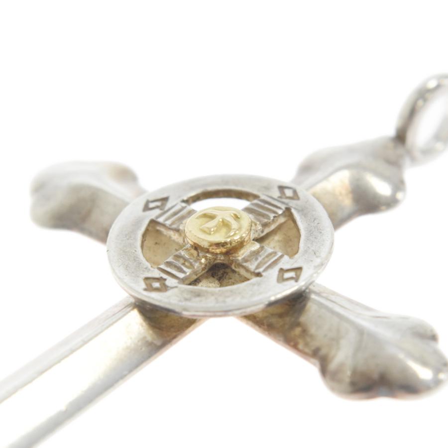 goro's ゴローズ メタル付きホイールクロス ネックレストップ シルバー