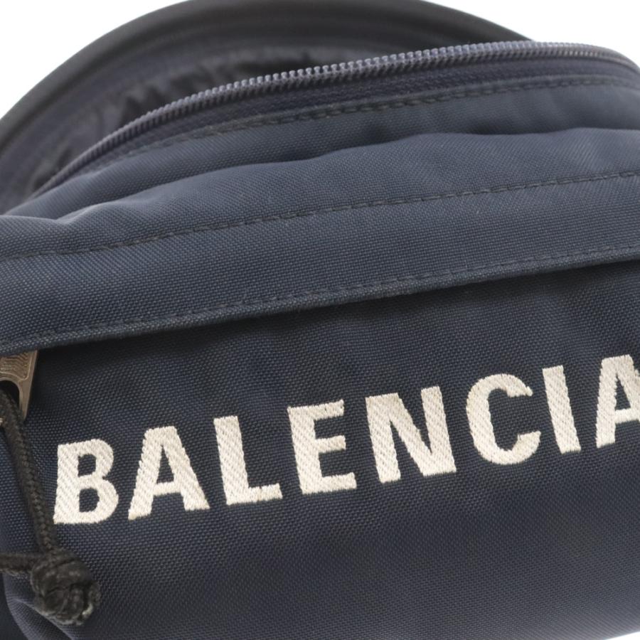 BALENCIAGA バレンシアガ WHEEL BELT PACK フロントロゴプリント ショルダーバッグ 533009 ネイビー｜shopbring｜05