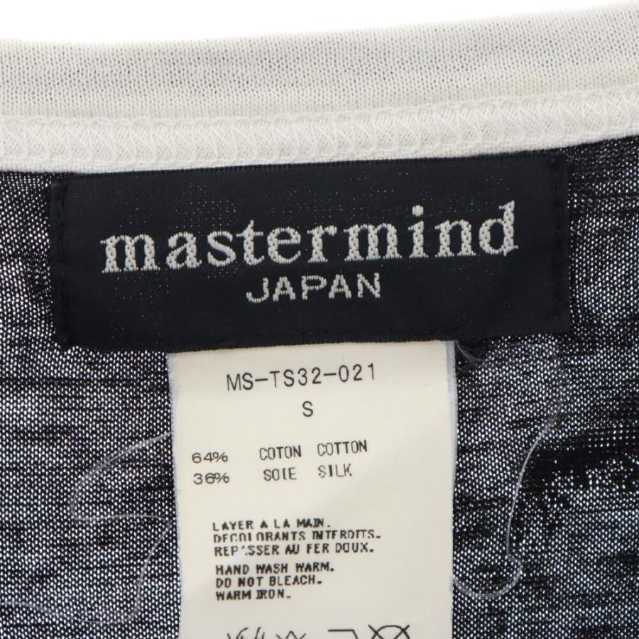 mastermind JAPAN マスターマインドジャパン カレッジスカルロゴプリント ラグランTシャツ ブラック/ホワイト｜shopbring｜05