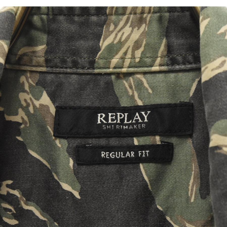 REPLAY リプレイ 迷彩ジップ付き長袖シャツ カモフラ : BRING Yahoo 