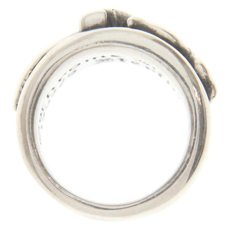 クロムハーツ　ダガーハートリング　17号　スターリングシルバー925パヴェルビー クロムハーツ ダガーハートリング 17号 スターリングシルバー925パヴェ