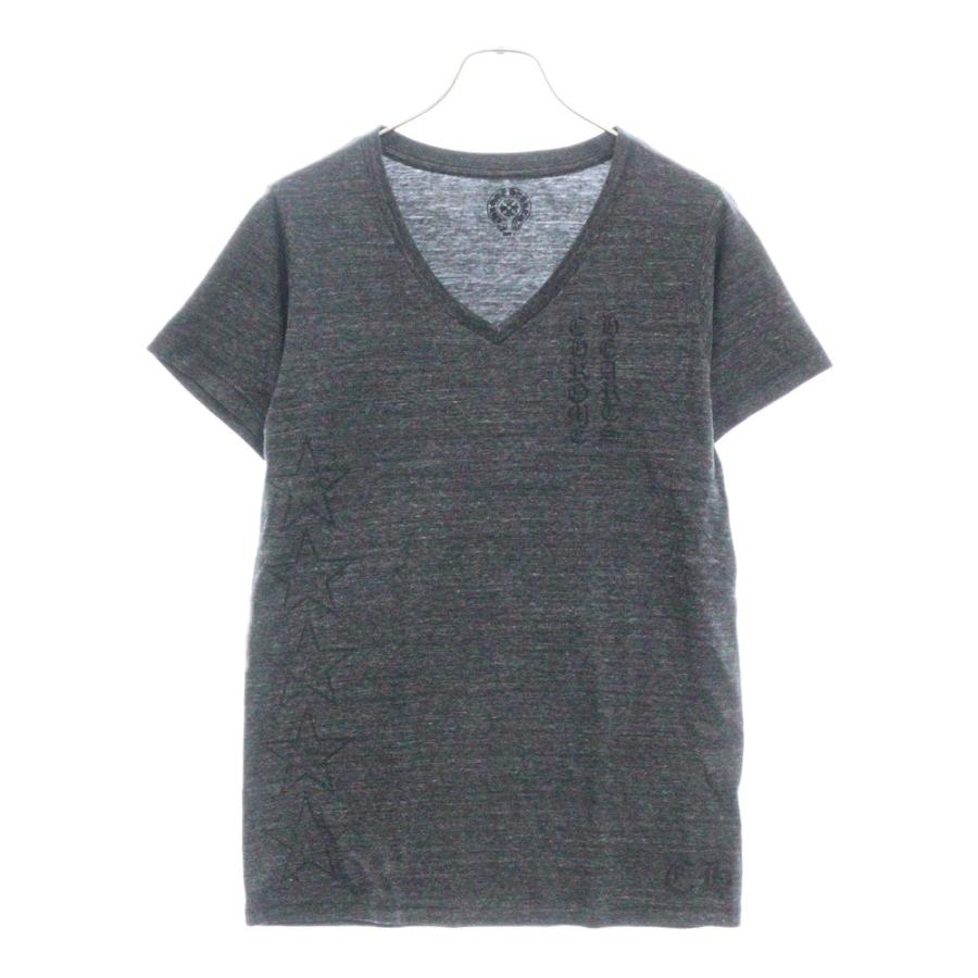 Chrome Hearts グレー Vネック Tシャツ クロムハーツ半袖TシャツV
