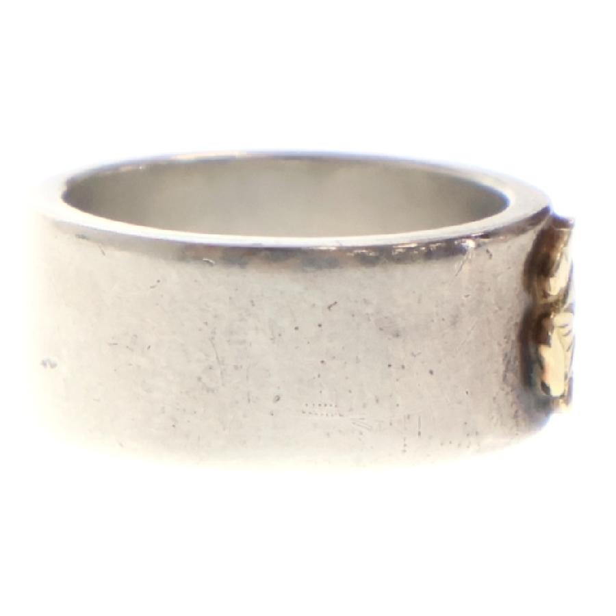 goro's（ゴローズ） ローズ平打ちリング 指輪 シルバー/ゴールド 9号