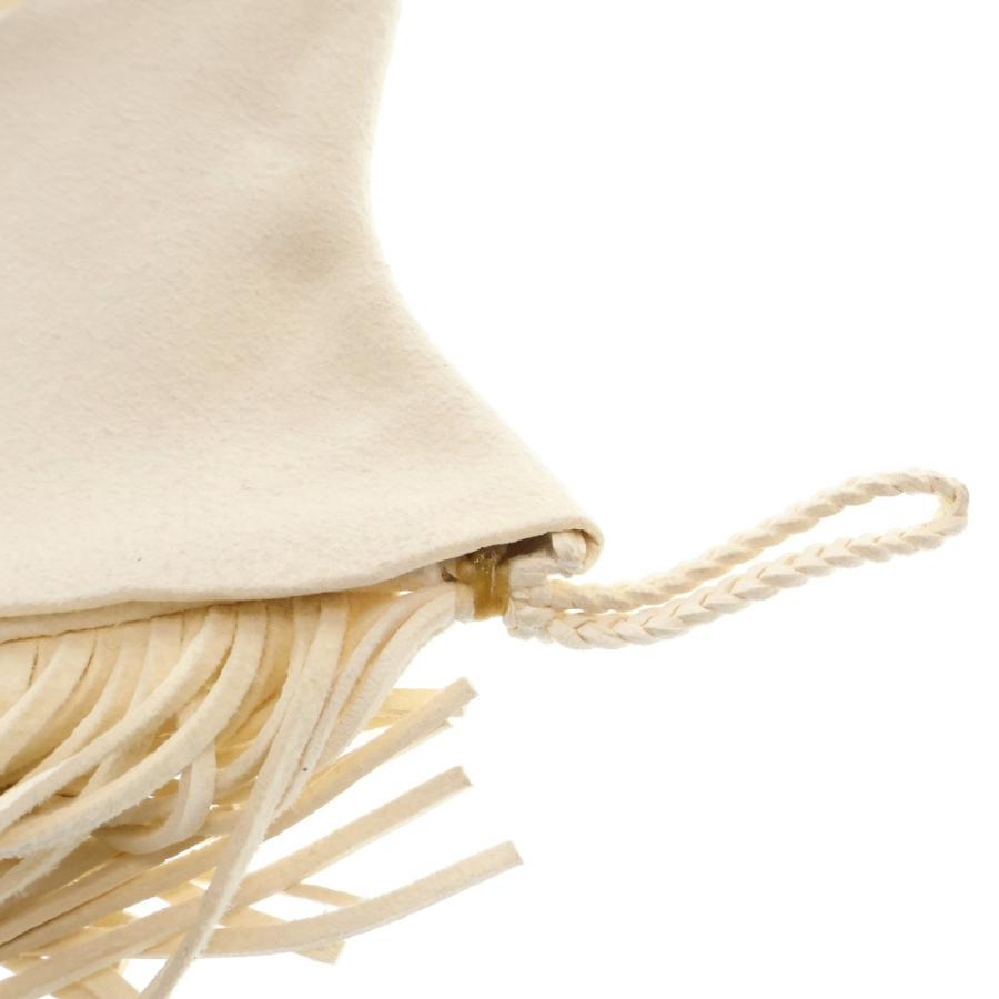 WING ROCK ウィングロック フリンジ付きメディスンバッグ ホワイト  