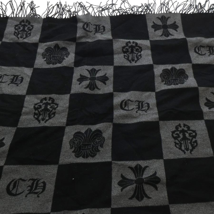 CHROME HEARTS（クロムハーツ） 大判ストール スクロールラベル シルク 